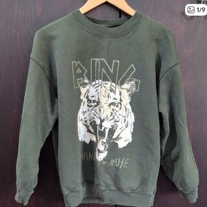 Anine Bing Olive Sweatshirt M